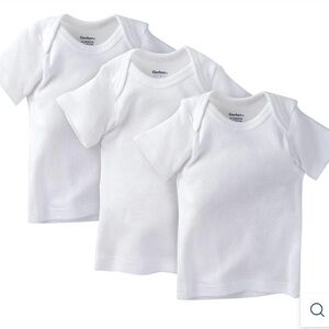 Gerber White Short Sleeve Tees Classic Cotton
